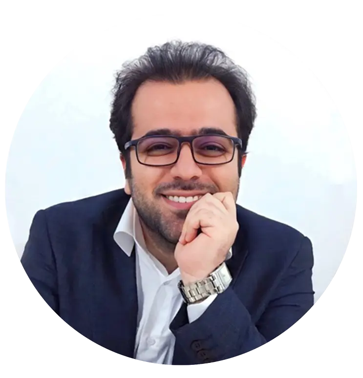 This WEBP image features Amin Hosseini, also known as Roholamin Hosseini, the CEO and co-founder of DIDITRA digital transformation agency. He is depicted in a professional headshot, wearing a dark suit with a light shirt and a tie. Hosseini is smiling and looking directly at the camera, conveying confidence and approachability. The background is neutral, focusing attention on his engaging expression. This image is ideal for corporate profiles, professional websites, and promotional materials.